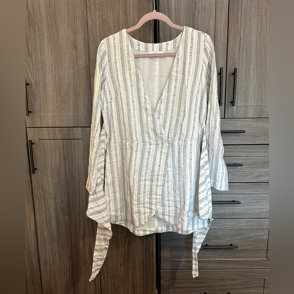 *****SOLD***** L’Academie Meadow Mini Dress in White Stripe - Picture 5 of 11